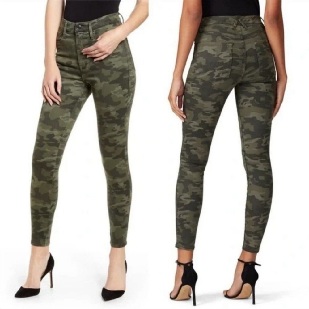 NWOT Good American "Good Waist" Camo Skinny Jeans Size 4/27